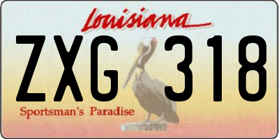 LA license plate ZXG318