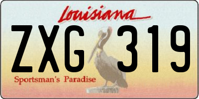 LA license plate ZXG319