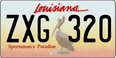 LA license plate ZXG320