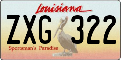 LA license plate ZXG322