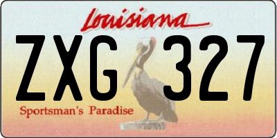 LA license plate ZXG327