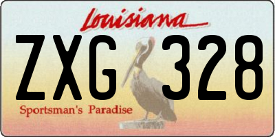 LA license plate ZXG328