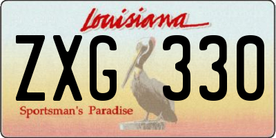 LA license plate ZXG330