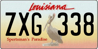 LA license plate ZXG338