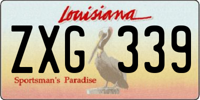 LA license plate ZXG339