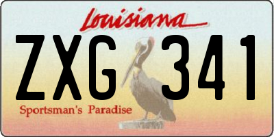 LA license plate ZXG341