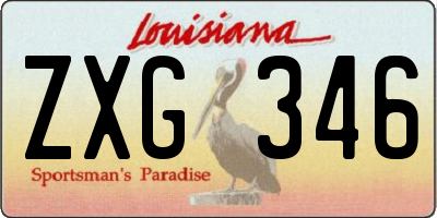 LA license plate ZXG346