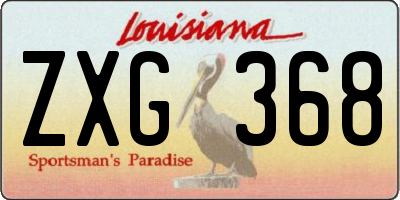 LA license plate ZXG368