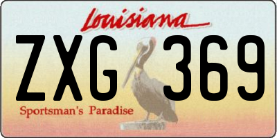 LA license plate ZXG369