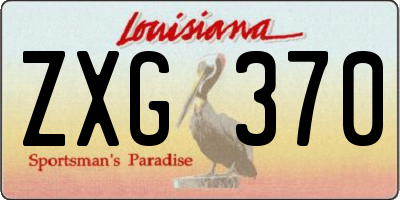 LA license plate ZXG370