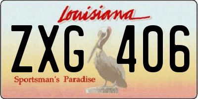 LA license plate ZXG406
