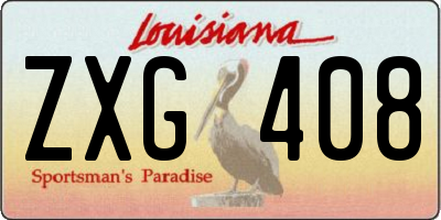 LA license plate ZXG408