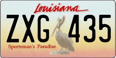 LA license plate ZXG435