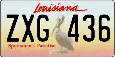 LA license plate ZXG436