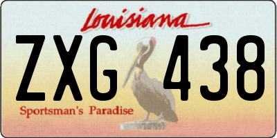 LA license plate ZXG438