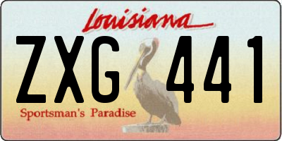 LA license plate ZXG441