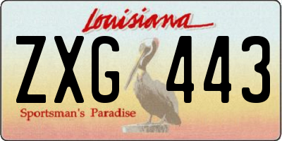 LA license plate ZXG443