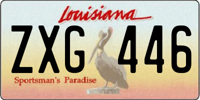 LA license plate ZXG446