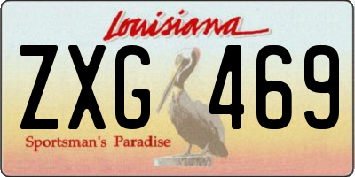 LA license plate ZXG469