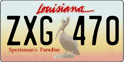 LA license plate ZXG470