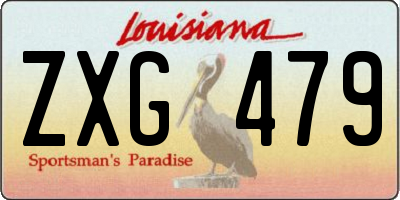 LA license plate ZXG479