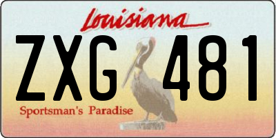 LA license plate ZXG481