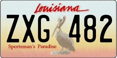 LA license plate ZXG482
