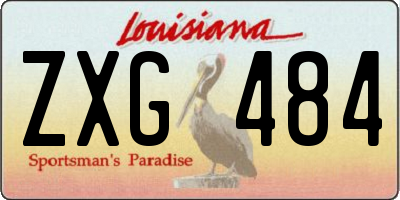 LA license plate ZXG484