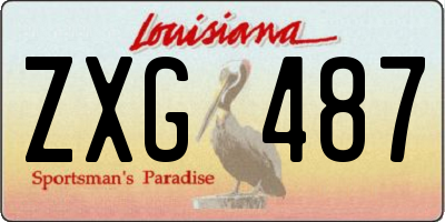 LA license plate ZXG487