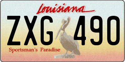 LA license plate ZXG490