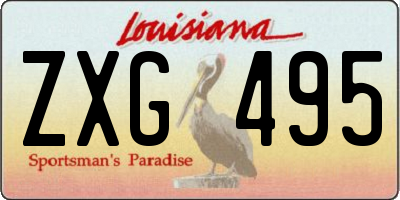 LA license plate ZXG495