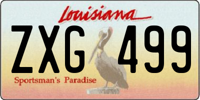 LA license plate ZXG499