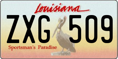 LA license plate ZXG509