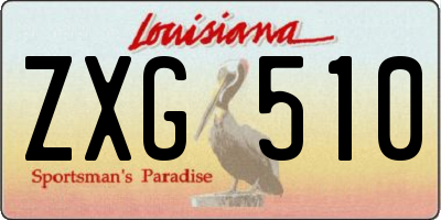 LA license plate ZXG510