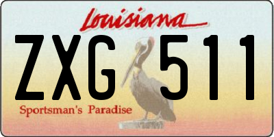 LA license plate ZXG511