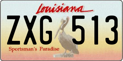 LA license plate ZXG513