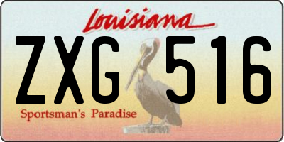LA license plate ZXG516