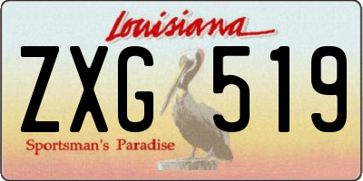 LA license plate ZXG519