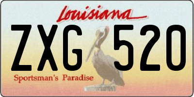 LA license plate ZXG520