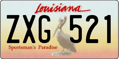 LA license plate ZXG521