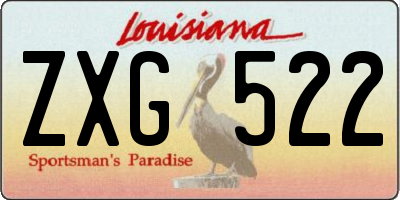 LA license plate ZXG522