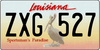 LA license plate ZXG527
