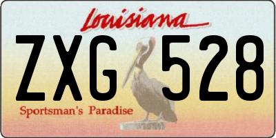 LA license plate ZXG528