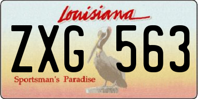 LA license plate ZXG563
