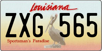 LA license plate ZXG565