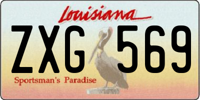 LA license plate ZXG569