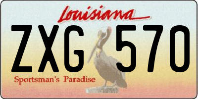 LA license plate ZXG570