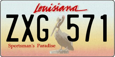 LA license plate ZXG571