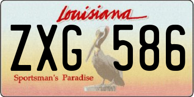 LA license plate ZXG586