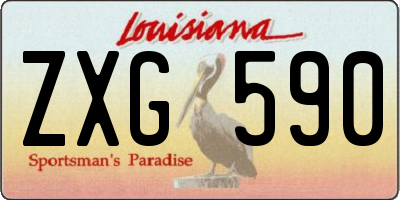 LA license plate ZXG590